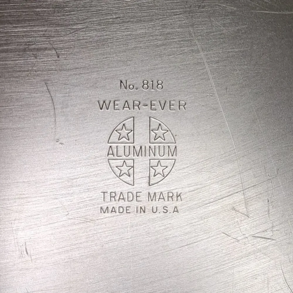 Vintage Wear Ever Aluminum Roaster Pan 825 And Vented Cover 818 Set